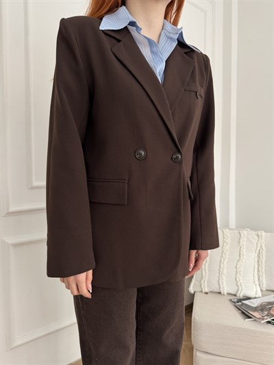 Blazer Ceket Kahve