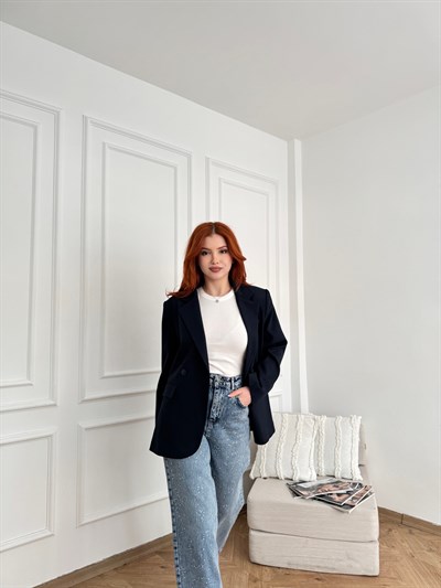 Blazer Ceket Lacivert