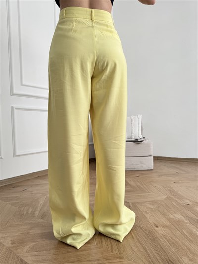 Bol Paça Pantolon Sarı