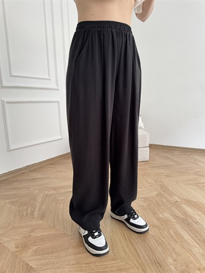 Bol Paça Pantolon Siyah
