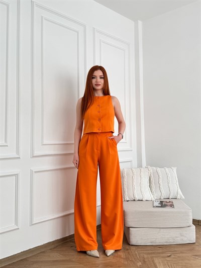 Bol Paça Pantolon Turuncu
