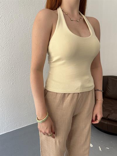 Boyundan Geçmeli Atlet Açık sarı
