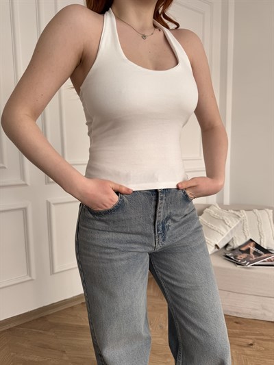 Boyundan Geçmeli Atlet Ekru