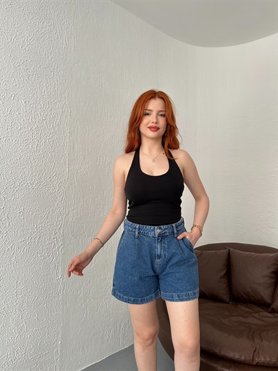 Boyundan Geçmeli Atlet Siyah
