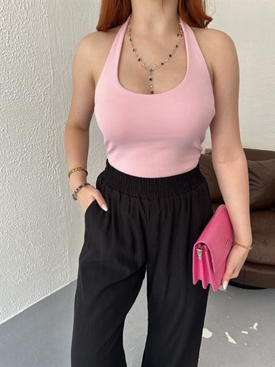 Boyundan Geçmeli Atlet Toz pembe