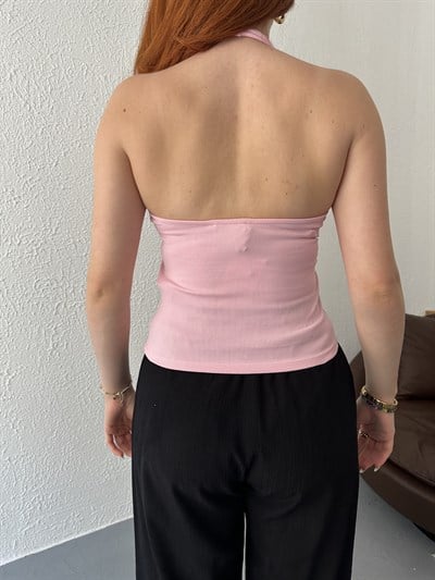 Boyundan Geçmeli Atlet Toz pembe