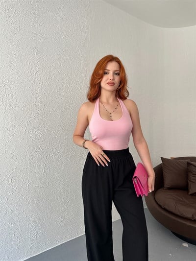 Boyundan Geçmeli Atlet Toz pembe