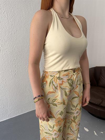 Boyundan Geçmeli Body Sarı