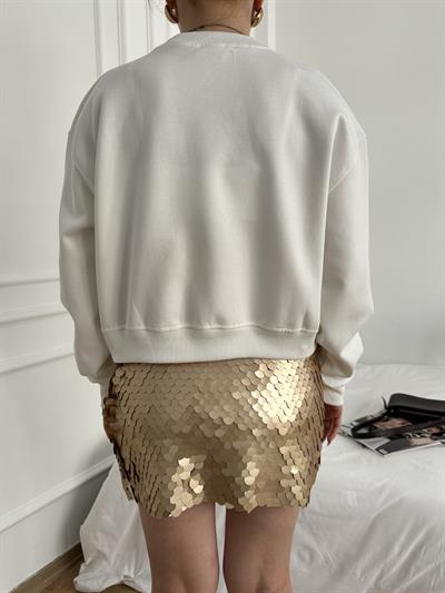 Crop Sweatshirt Ekru