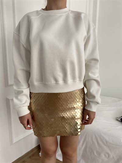 Crop Sweatshirt Ekru