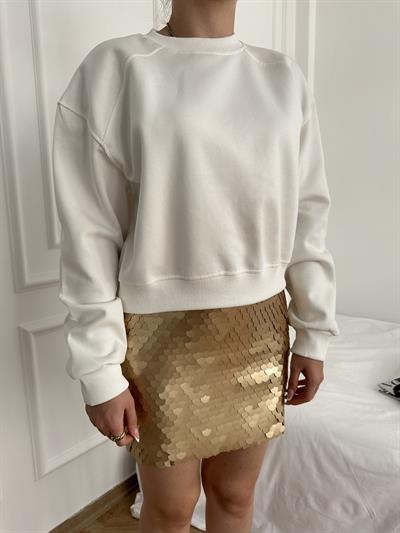 Crop Sweatshirt Ekru