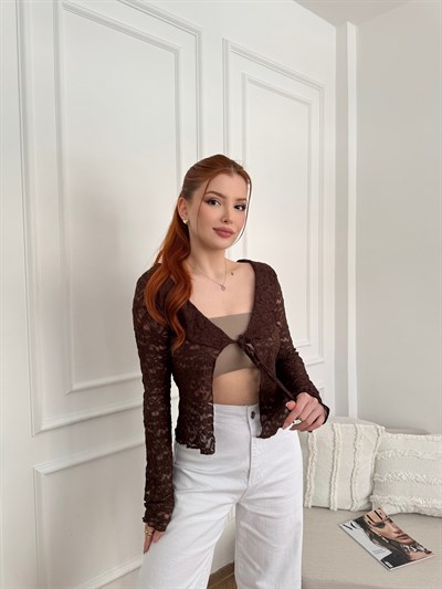 Dantel Hırka Acı kahve