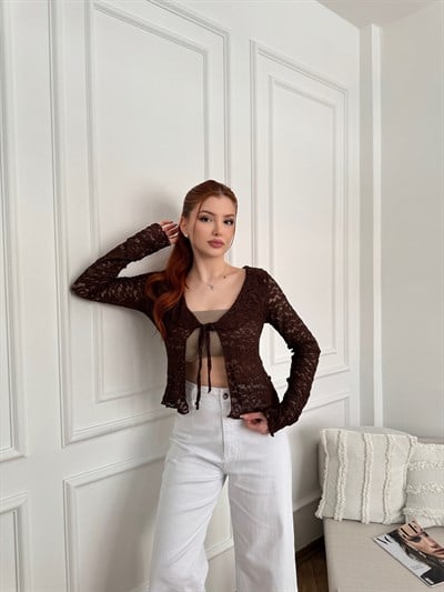 Dantel Hırka Acı kahve