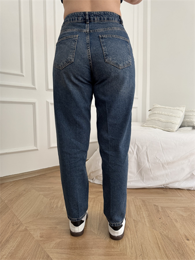 Dar Paça Düşük Bel Pantolon Mavi