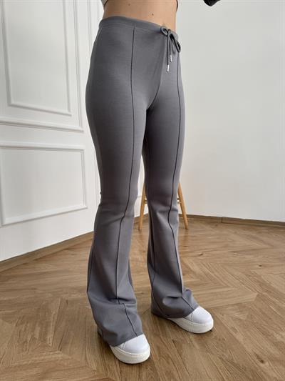 Dikiş Detay Pantolon Gri