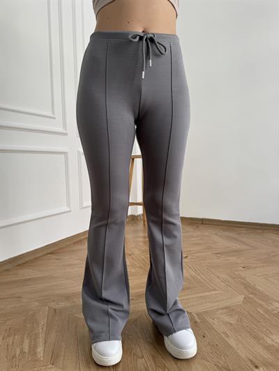 Dikiş Detay Pantolon Gri