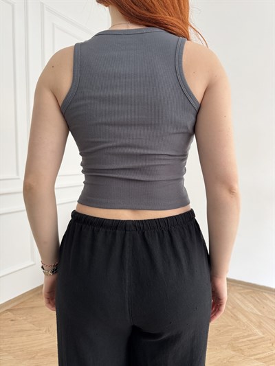 Droplu Kaşkorse Atlet Antrasit