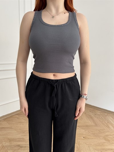 Droplu Kaşkorse Atlet Antrasit