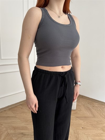 Droplu Kaşkorse Atlet Antrasit