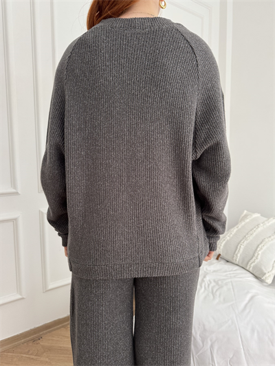 Fitilli Salaş Hırka Antrasit melanj