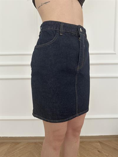 Gabardin Etek Lacivert