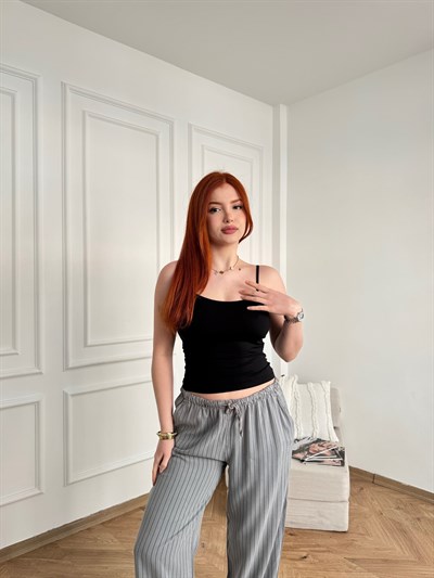 İp Askılı Atlet Siyah