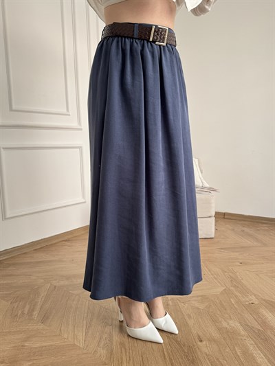 Kemerli Çan Etek Lacivert