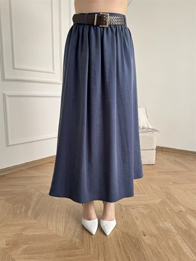 Kemerli Çan Etek Lacivert