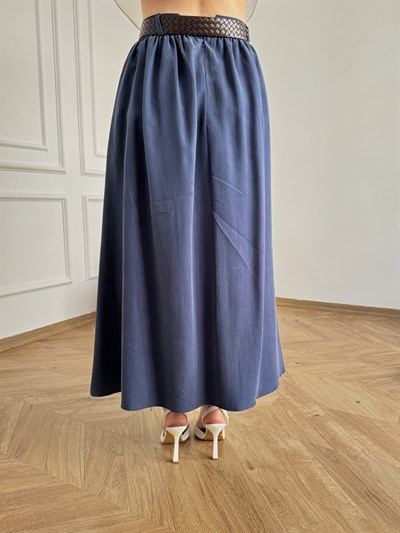 Kemerli Çan Etek Lacivert