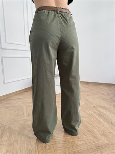 Kemerli Pantolon Haki