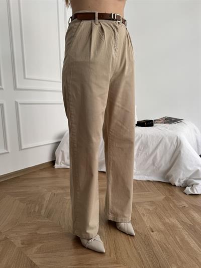 Kemerli Pantolon Koyu taş