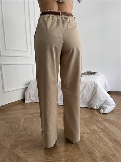 Kemerli Pantolon Koyu taş