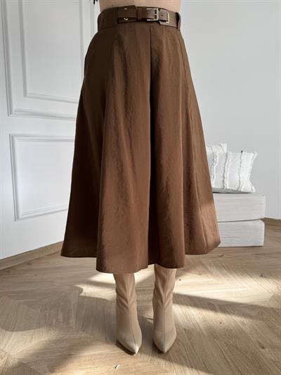 Kemerli Uzun Etek Taba