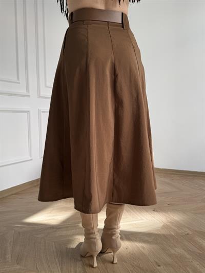 Kemerli Uzun Etek Taba