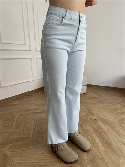 Kesik Paça Jean Bebe mavi