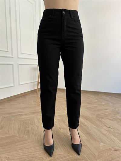 Klasik Mom Jean Pantolon Siyah