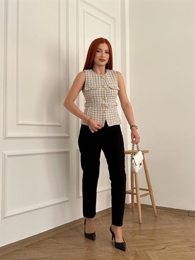 Klasik Mom Jean Pantolon Siyah