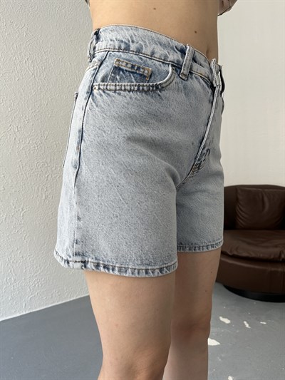 Klasik Mom Şort Açık kar