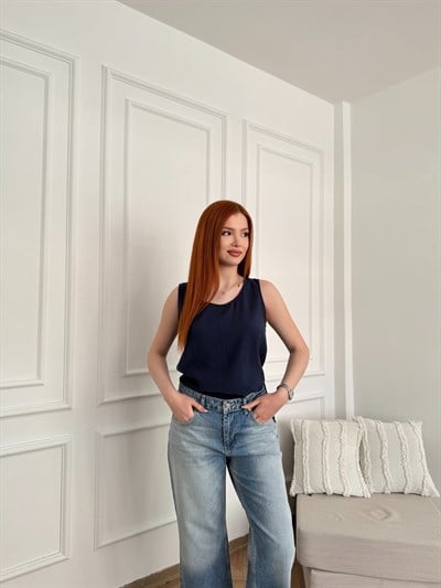 Kolsuz Bluz Lacivert