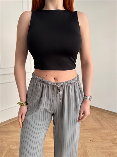 Kolsuz Crop Badi Siyah