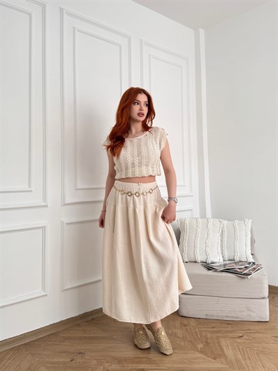 Krinkıl Çan Etek Ekru