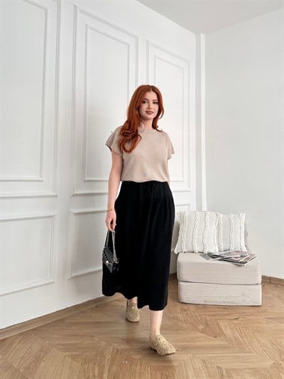 Krinkıl Çan Etek Siyah