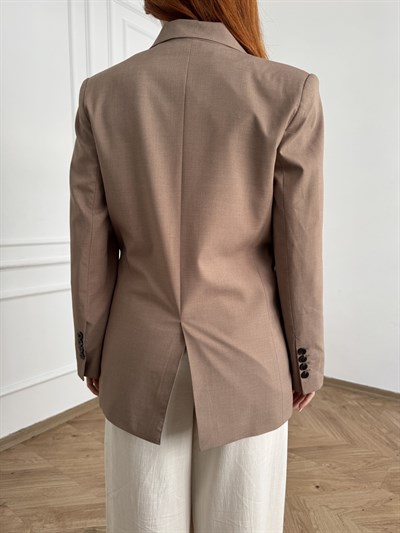 Kruvaze Blaze Ceket Koyu vizon