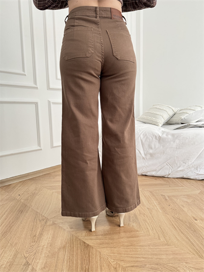 Küçük Cep Detay Bol Pantolon 72 vizon