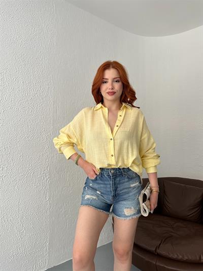 Lazerli Jean Şort Tint