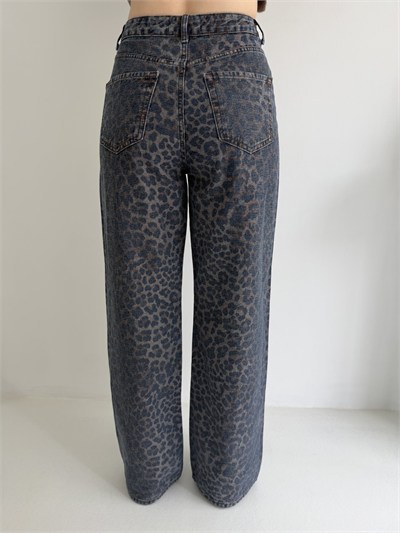 Leopar Desen Jean Pantolon Leopar
