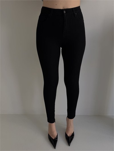 Likralı Skinny Jean Pantolon Siyah