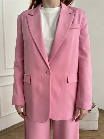 Oversize Blazer Ceket Pembe