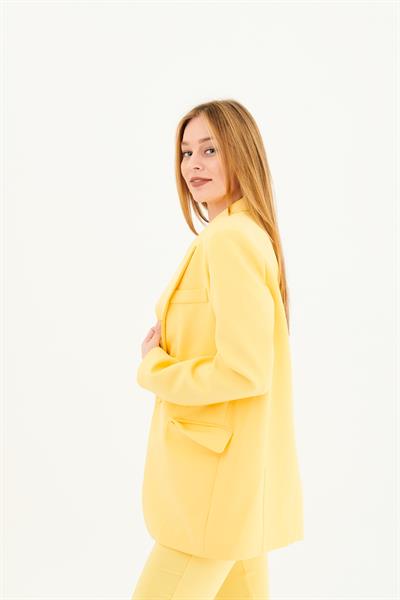 Oversize Blazer Ceket Sarı