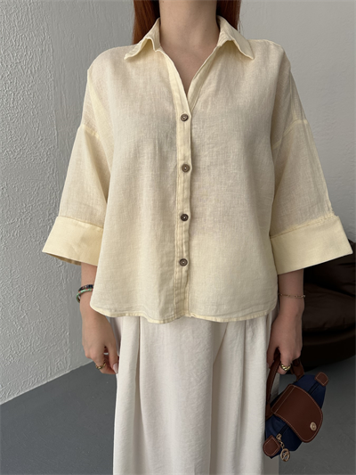 Oversize Sırt Detaylı Gömlek T.sarı